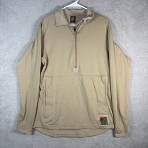 USMC Frog Waffle Grid Fleece Quarter Zip Marine Flame Resistant Men's Small Reg
